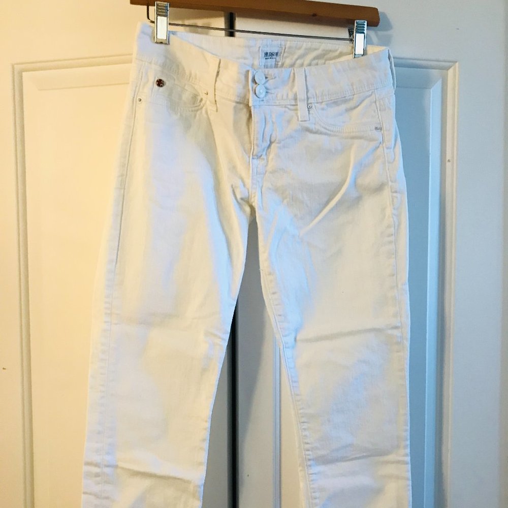 Hudson Jeans White Size 26 NWOT Ginny Crop Straight Cuffed